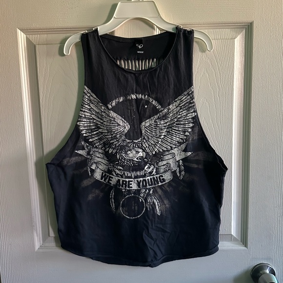 Blue/Gray Distressed Tank Top - Picture 3 of 11